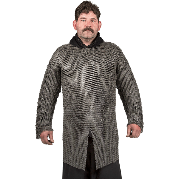 Round Ring Round Riveted Chainmail Hauberk