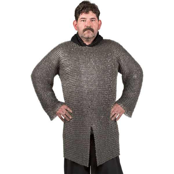 Round Ring Round Riveted Chainmail Hauberk