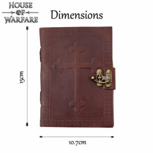 Celtic Cross with Knotwork Leather Journal with Lock