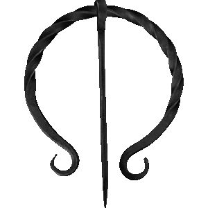 Twisted Medieval Cloak Pin