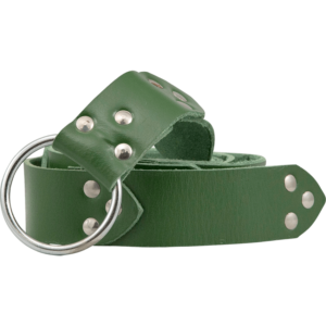 Fighters Leather Ring Belt - Green