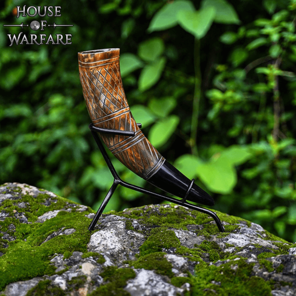 Iron Drinking Horn Stand