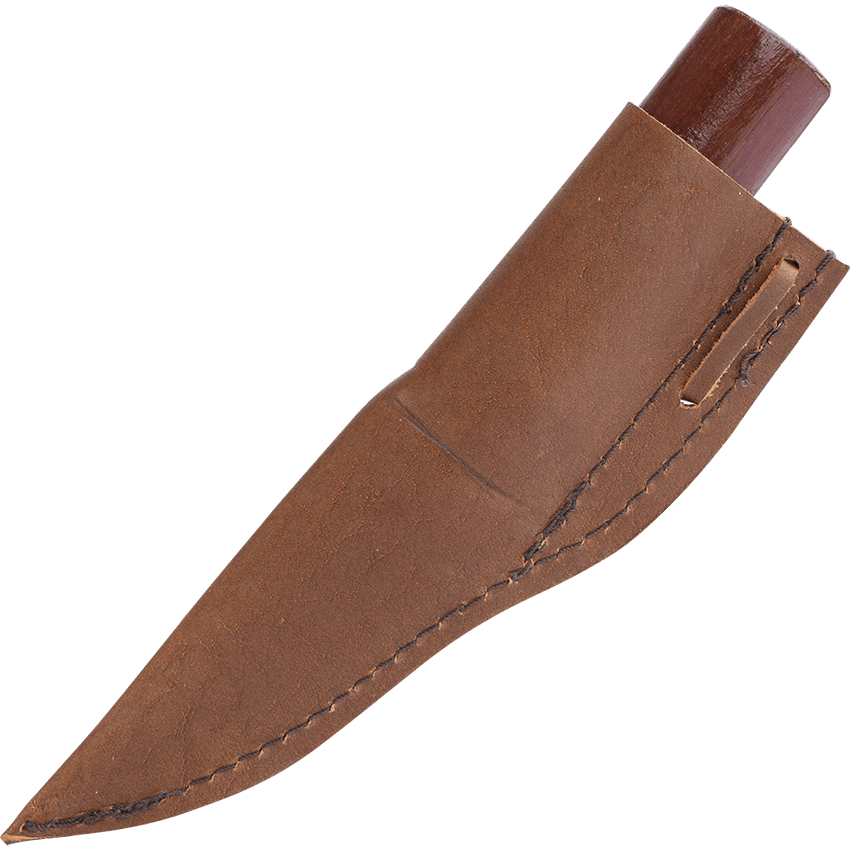 SH1159 Brown Leather Fixed Blade Knife Sheath 7 Inch