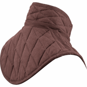 Brass Buckle Padded Collar - Brown