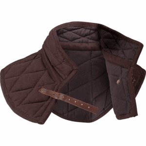 Brass Buckle Padded Collar - Brown