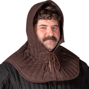 Medieval Padded Coif - Brown