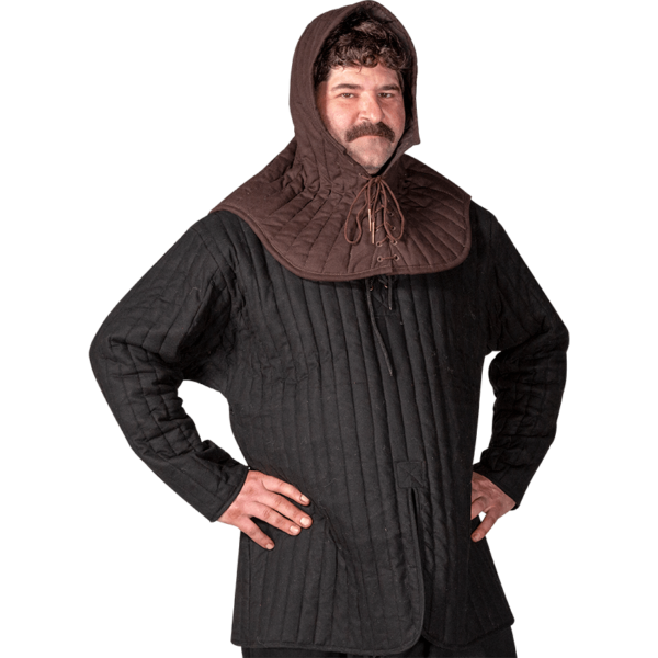 Medieval Padded Coif - Brown