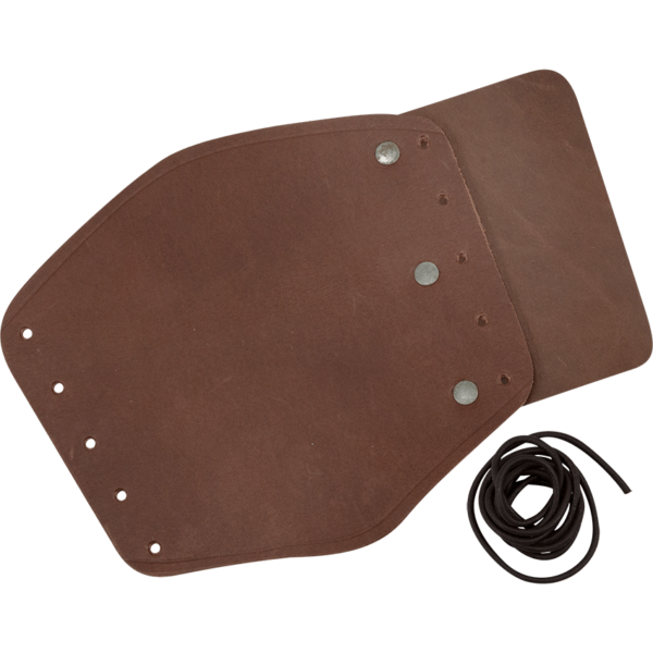Simple Leather Wrist Bracer- Brown