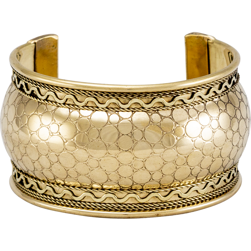 Embossed Brass Bangle HW701155 LARP Distribution