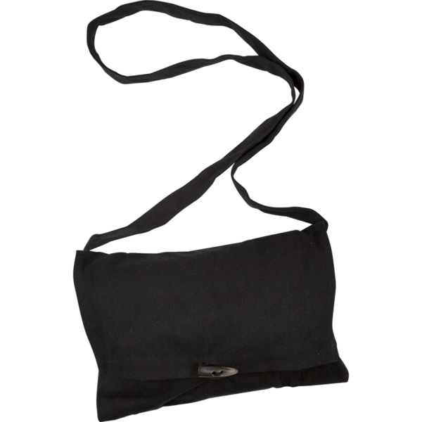 Medieval Canvas Shoulder Bag - Black