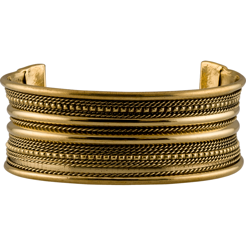 Brass Viking Cuff Bracelet - Small - HW-701061 - LARP Distribution