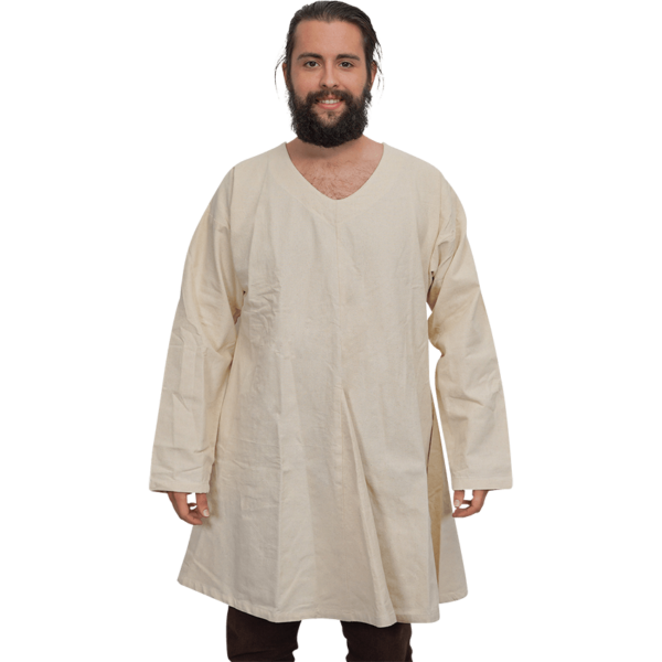 Long Sleeve Medieval Tunic - Ecru