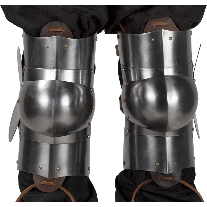 Details about   Medieval Knight Leg Armor Knee Cops Silver halloween larp reenactment 