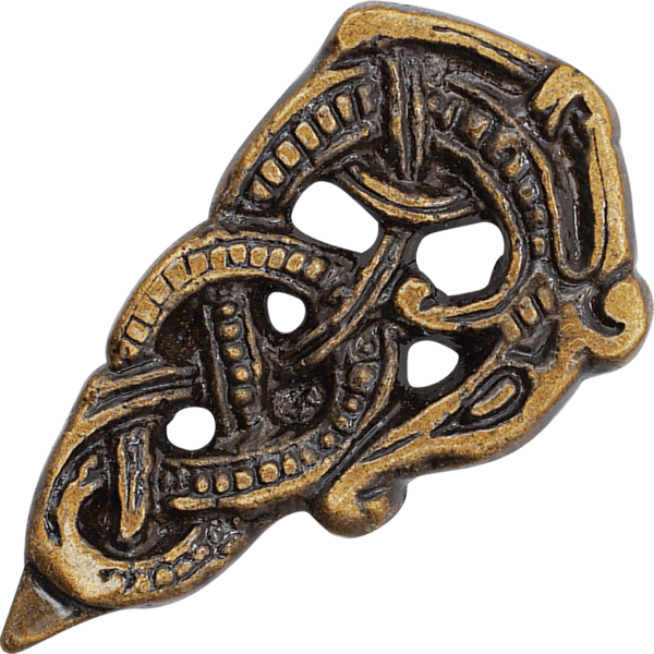 Brass Viking Belt Tip