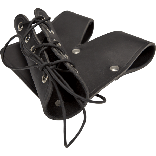 Black Lace Up Leather Frog