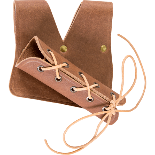 Brown Lace Up Leather Frog