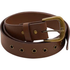 Knights Simple Medieval Leather Belt - Brown