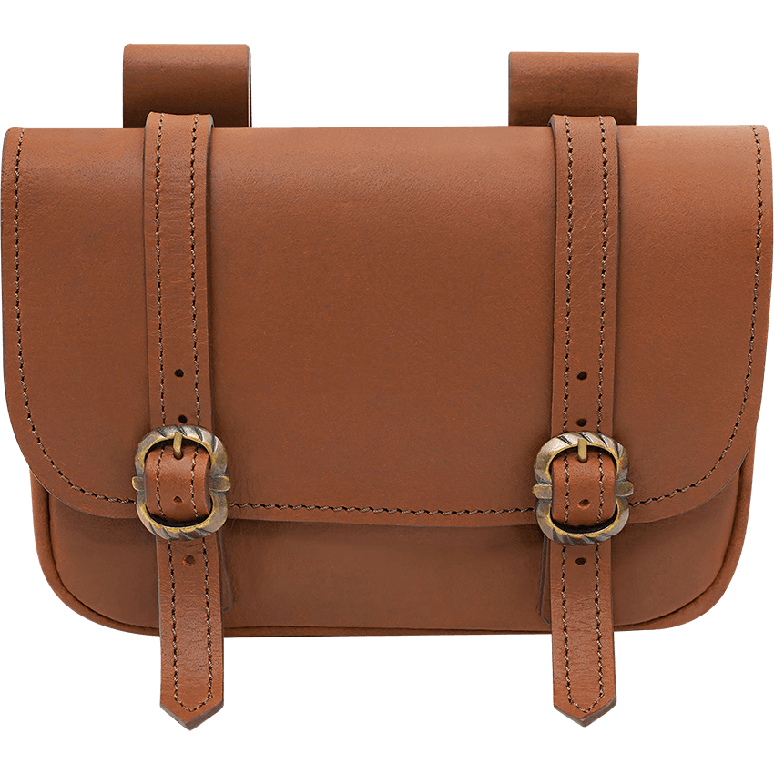 Large Merchant Leather Bag - Brown