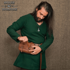 Large Merchant Leather Bag - Brown