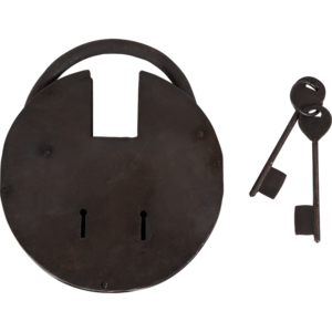 Large Medieval Padlock with Keys