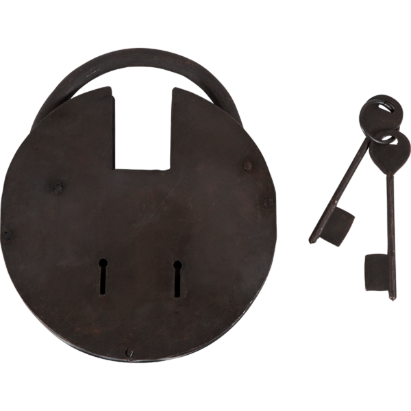 Large Medieval Padlock with Keys