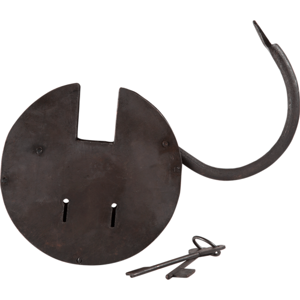 Large Medieval Padlock with Keys