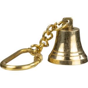 Brass Ship Bell Keychain