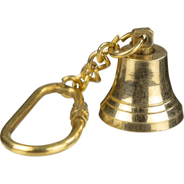 Brass Ship Bell Keychain