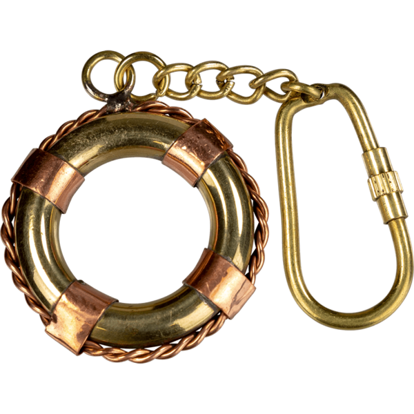 Brass Life Preserver Keychain