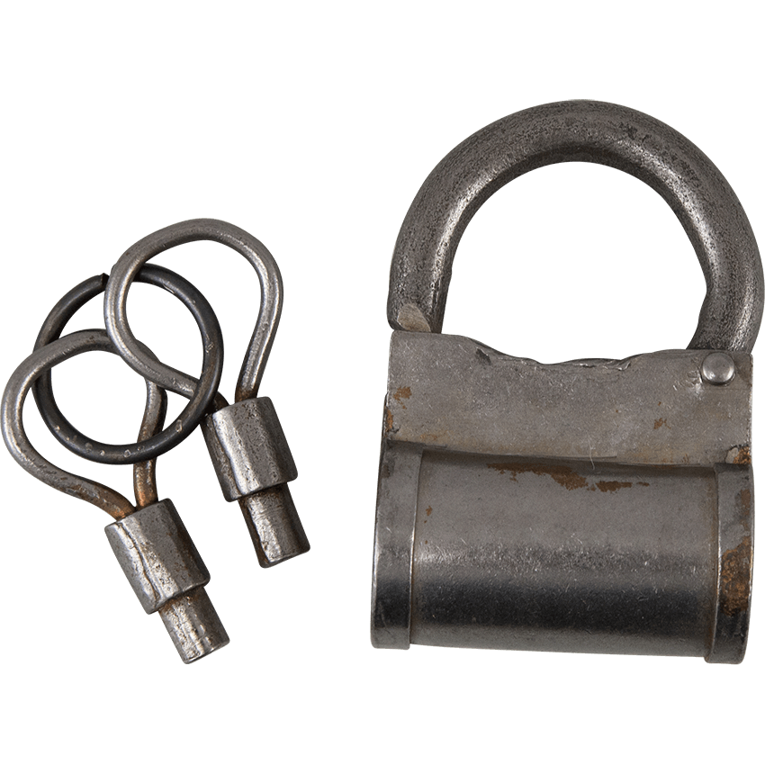 Perfect For LARP Theatre Props Dungeon Padlock With Keys 