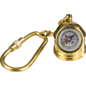 Brass Diving Helmet Compass Keychain