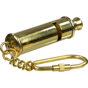 Brass Scout's Whistle Keychain