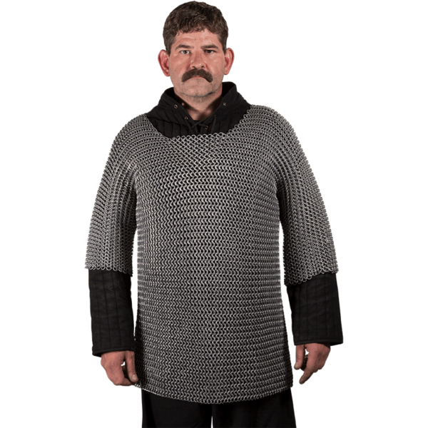 Aluminum and Rubber Half Sleeve Chainmail Hauberk