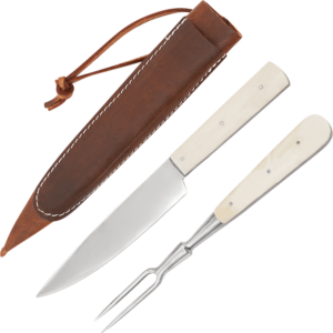 Bone Handle Cutlery Set with Sheath