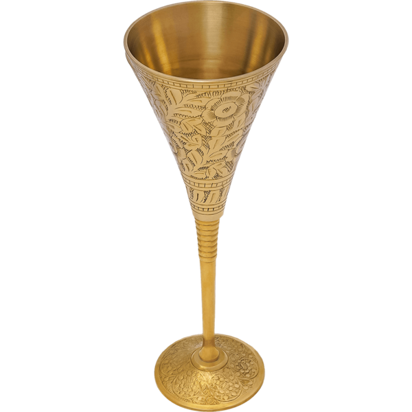 Fluted Brass Goblet