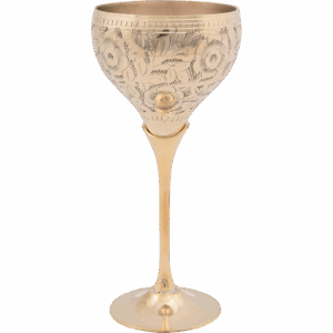 Floral Brass Goblet