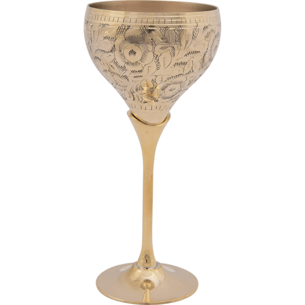 Floral Brass Goblet