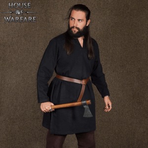 Mens Long Sleeve Viking Undertunic - Black