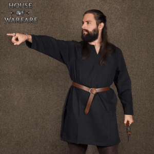 Mens Long Sleeve Viking Undertunic - Black