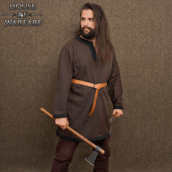 Basic Medieval Tunic - Brown with Black