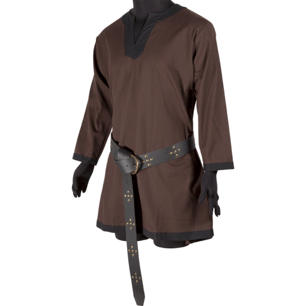 Basic Medieval Tunic - Brown with Black