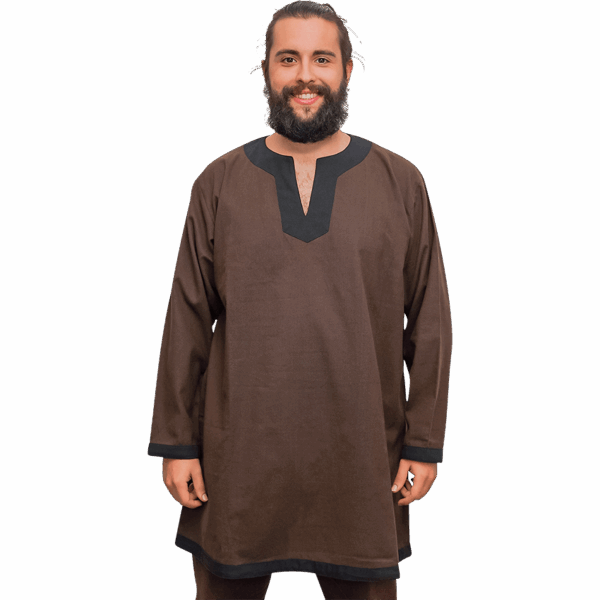 Basic Medieval Tunic - Brown with Black