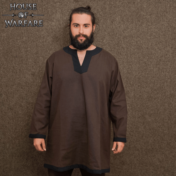 Basic Medieval Tunic - Brown with Black