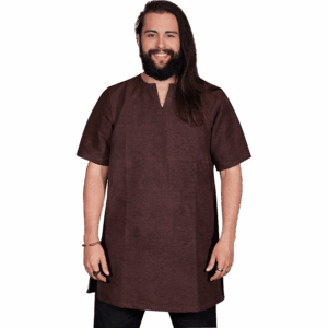 Mens Half Sleeve Viking Undertunic - Brown