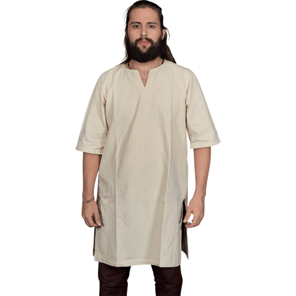 Mens Short Sleeve Viking Undertunic - Natural