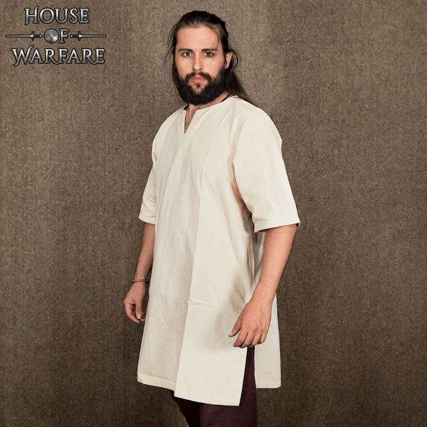 Mens Short Sleeve Viking Undertunic - Natural