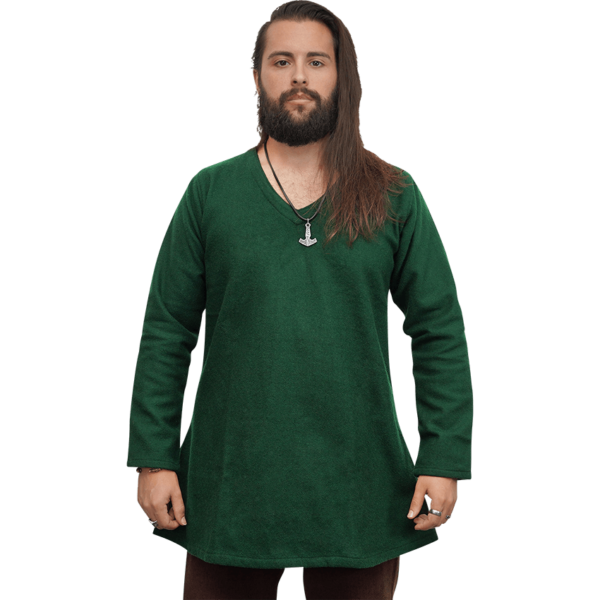Long Sleeve Wool Tunic - Green