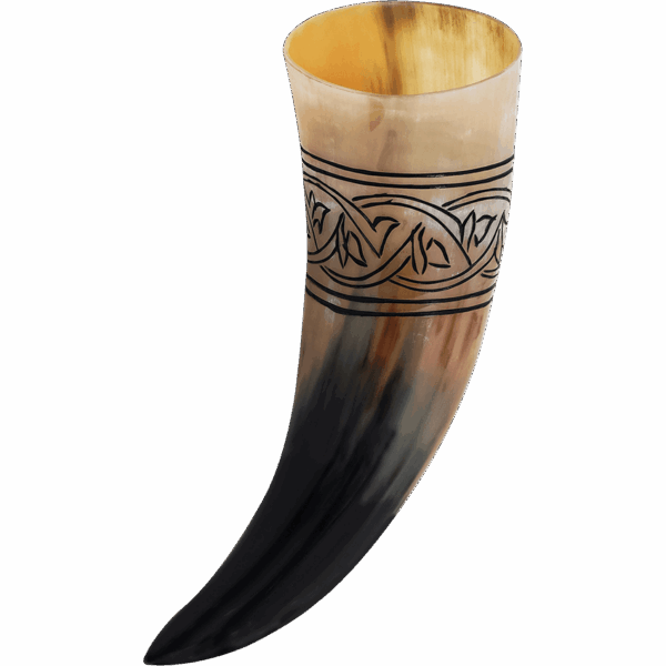 Floral Knotwork Drinking Horn