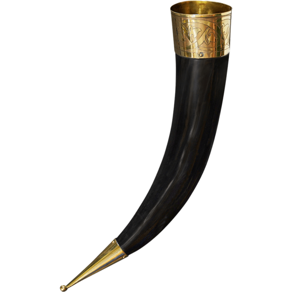 Knotwork Rim Drinking Horn