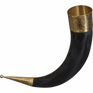 Floral Rim Drinking Horn